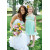 Peter Pan Gold Sequin Collar Boho Beach Chiffon Flower Girl Dress